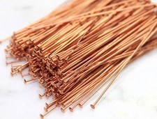 Head Pin, 144 COPPER 2 Inches Long 21 Gauge Standard Head Pins 