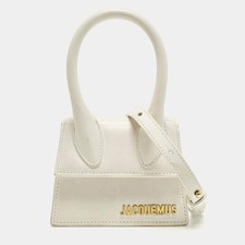 Jacquemus Le Chiquito Mini White Leather Top Handle Bag
