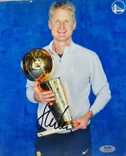 Steve Kerr Signed 8x10 Photo Golden State Warriors Finals Autograph Beckett COA