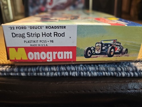 Monogram '32 Ford Deuce Roadster Drag Strip Hot Rod PC 55 SEALED OPEN BOX - Picture 18 of 20