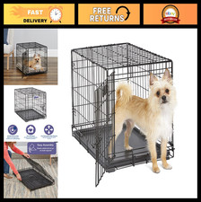 24" Folding Dog Crate for Small Breeds 12-20 lbs, Portable, Durable, Easy to Ass