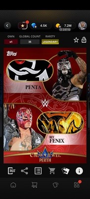 Topps WWE SLAM *DIGITAL* - Crown Jewel Red Dual Relic Penta & Rey Fenix 35CC