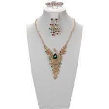 White Leather Necklace Bust Jewelry Display Stand, Trade Show Necklace Displa...