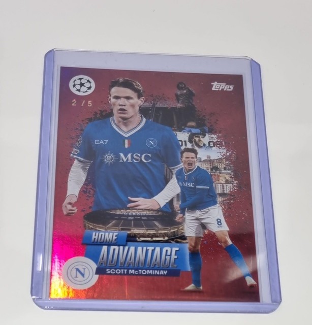 2026 Topps UCC CASE HIT - Red Foil Scott McTominay Home Advantage Napoli /5 RARE
