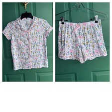 Wonder Nation large 10/12 Floral Bunny Pajama Set
