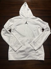    Jordan Women  s S Or Boys XL Sport Dri-FIT Pullover Hoodie White 78