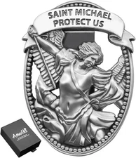 St Michael Medal for Car Saint Visor Clip Accessories Bless Driving... 
