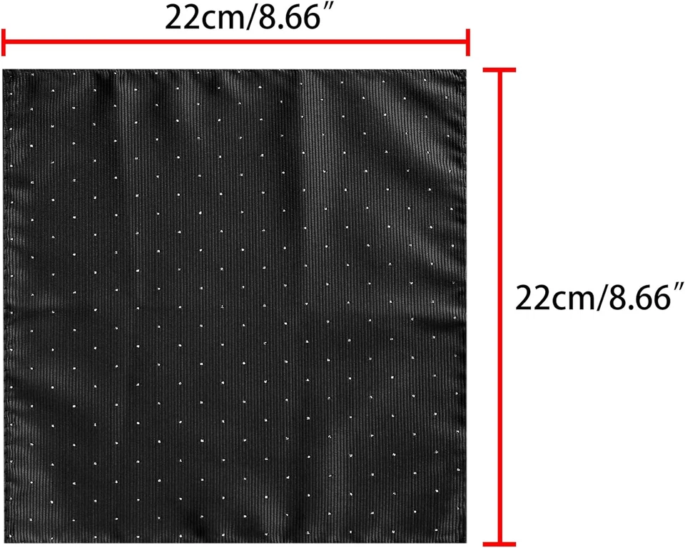 Мужские карманные квадраты классические атласные носовые платки в горошек однотонные для свадьбы - Изображение 3 из 4