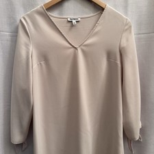 Express Shift Dress Cream Size XS with Tie Sleeve