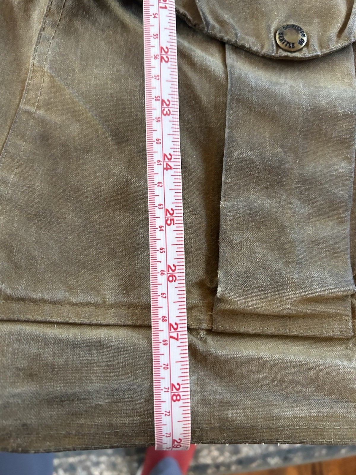 Filson Field Jacket Brown Button Pockets Contrast… - image 4