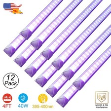 UV Led Black Light Fixture 4Ft 40W US Plug Glow Party DJ Club Stage Lighting