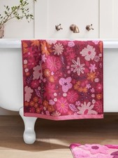 Pink Floral Print 100% Cotton Hand  Towel Next