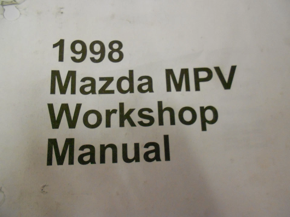 1998 Mazda MPV Furgoneta Servicio Reparación Tienda Manual Juego Fábrica W - Imagen 3 de 4