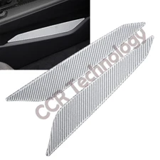 Real Carbon Silver Center Shift Console Lower Side Trim Fits 17-24 A4 S4 B9
