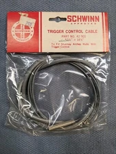 VINTAGE NOS SCHWINN APPROVED 3-SPEED TRIGGER CONTROL CABLE 42901 52-1/2 X 18-1/2