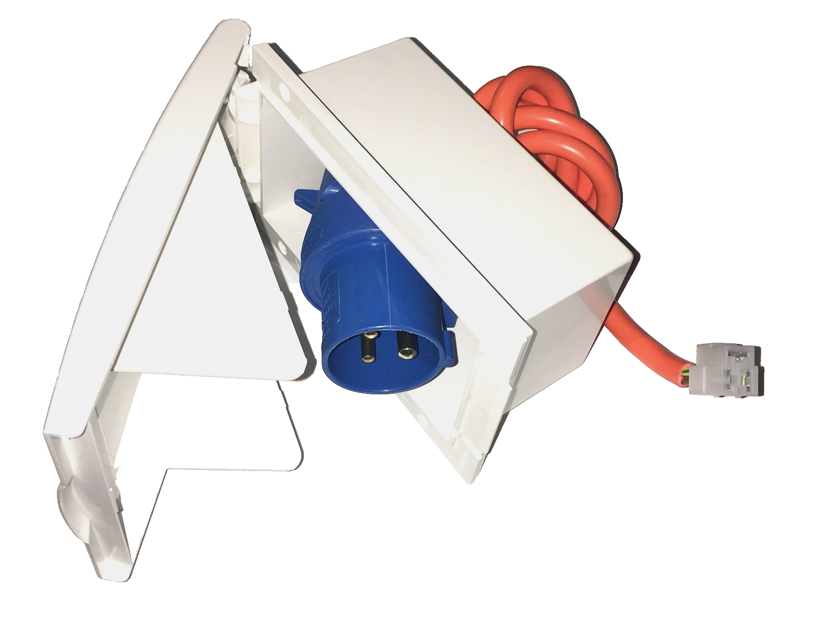 Mains Inlet 240 Volt TND Flush Fitting White -  P0150
