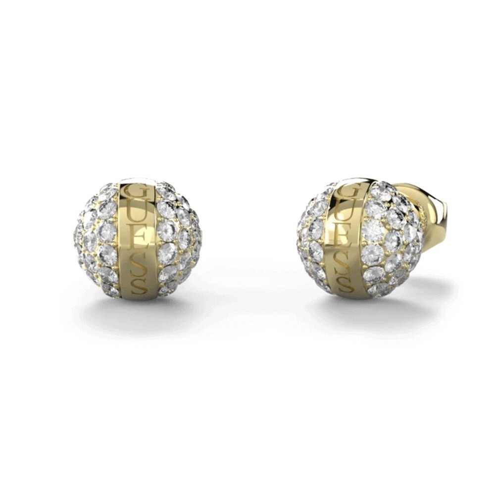 Guess Crystal Stud Earrings JUBE04459JWYGT - Gold Tone