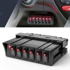 <!--F#f_0-->Red Car Baot 12V Switch Panel 6 Gang Control Inline Fuse Box ON-OFF Toggle 12V<!--F/-->