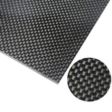500x600x2mm 3k Carbon Fiber Sheet Panel Plain Weave Glossy Finish