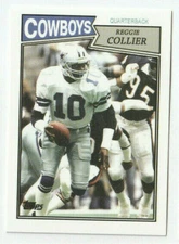 1987 STCC Topps Custom Reggie Collier Dallas Cowboys Southern Mississippi
