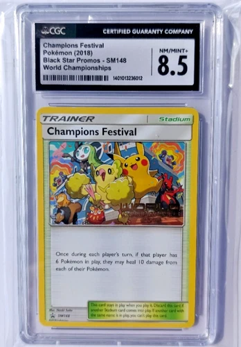Pokemon Champions Festival SM148 CGC 8.5 World Championships 2018 No 1st 2nd 3rd