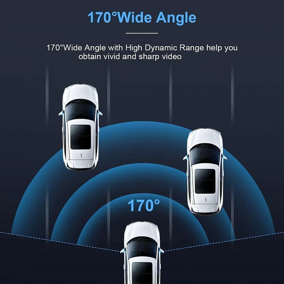 Dash Cam, 1080P Full HD Dash Camera para Coche, 170° Gran Angular Dash Cam Frontal, Sup Foto 4 de 4