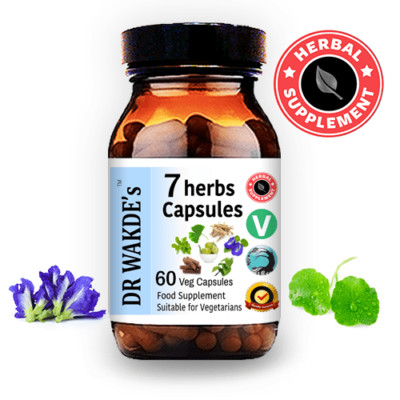 DR WAKDE'S 7 Herbs Capsules | 60 Veg Caps | Ayurvedic Supplement | Vegan | 10...
