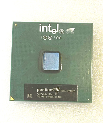 VINTAGE INTEL PENTIUM III 733/256/133/1.7V SOCKET 370 CPU RM2-CMP59