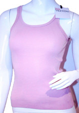 VALENTINO RED Rose TANK Top SHIRT S Cotton ITALY ( S )