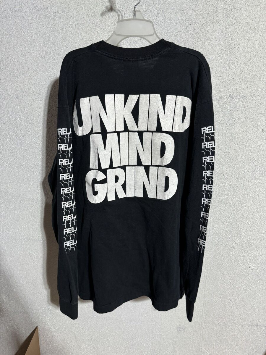 Vintage 90s Relapse Records Unkind Mind Grind Long Sleeve T Vintage 90s Relapse Records Unkind Mind Grind Long Sleeve T