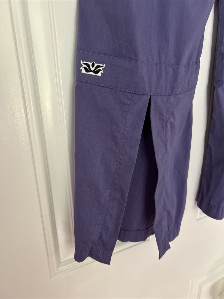 Be Present Yoga Pants Purple Back Split Stretch Women Sz Medium USA eBay