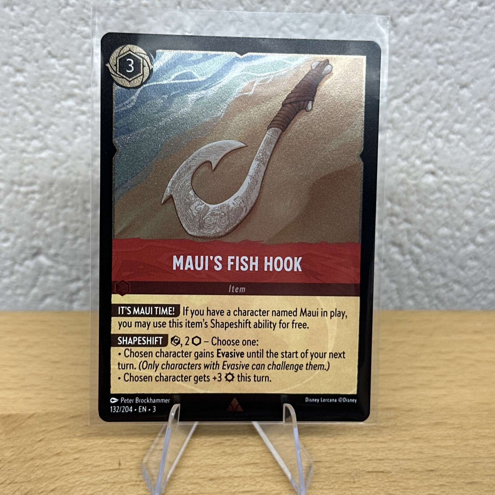 Holo Foil Maui's Fish Hook 132/204 Rare Into the Inklands Disney Lorcana TCG NM