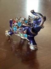 Cute Elephant Key Chain Pendant Car Bag Purse Bing Rhinestone charming Ring