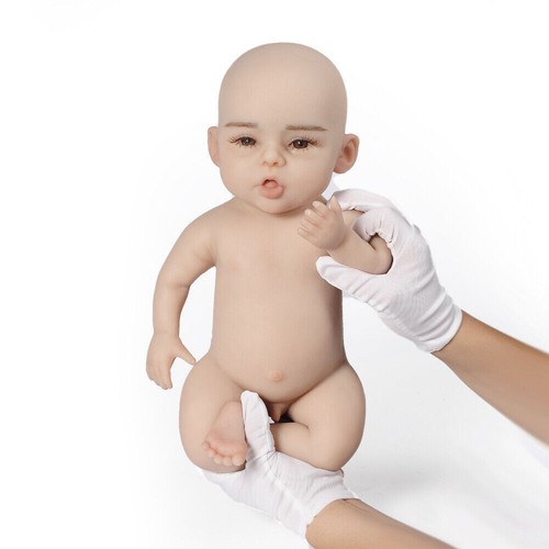 18" Lifelike Realistic Full Body Silicone Boy Handmade Reborn Doll Kids Baby - Picture 5 of 6