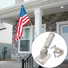 Flag Pole BRACKET Aluminum 1" Inch Diameter Mounting Holder 180° Adjustable
