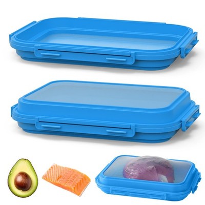 2-Piece Airtight Food Storage Containers Set   Avocado Saver, Onion Keeper, S...