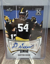 Leaf 2021 Draft Daviyon Nixon Autograph Rookie #BA-DN2 Iowa Hawkeyes