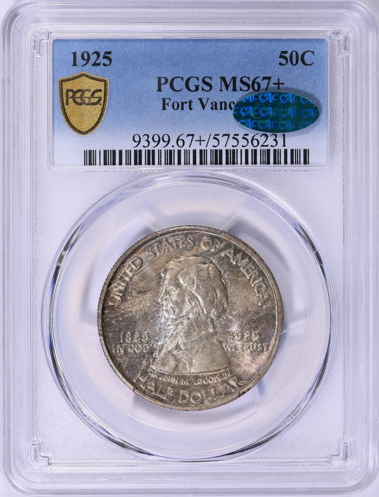 1925 Ft.Vancouver Half Dollar MS-67+ PCGS/CAC Certified