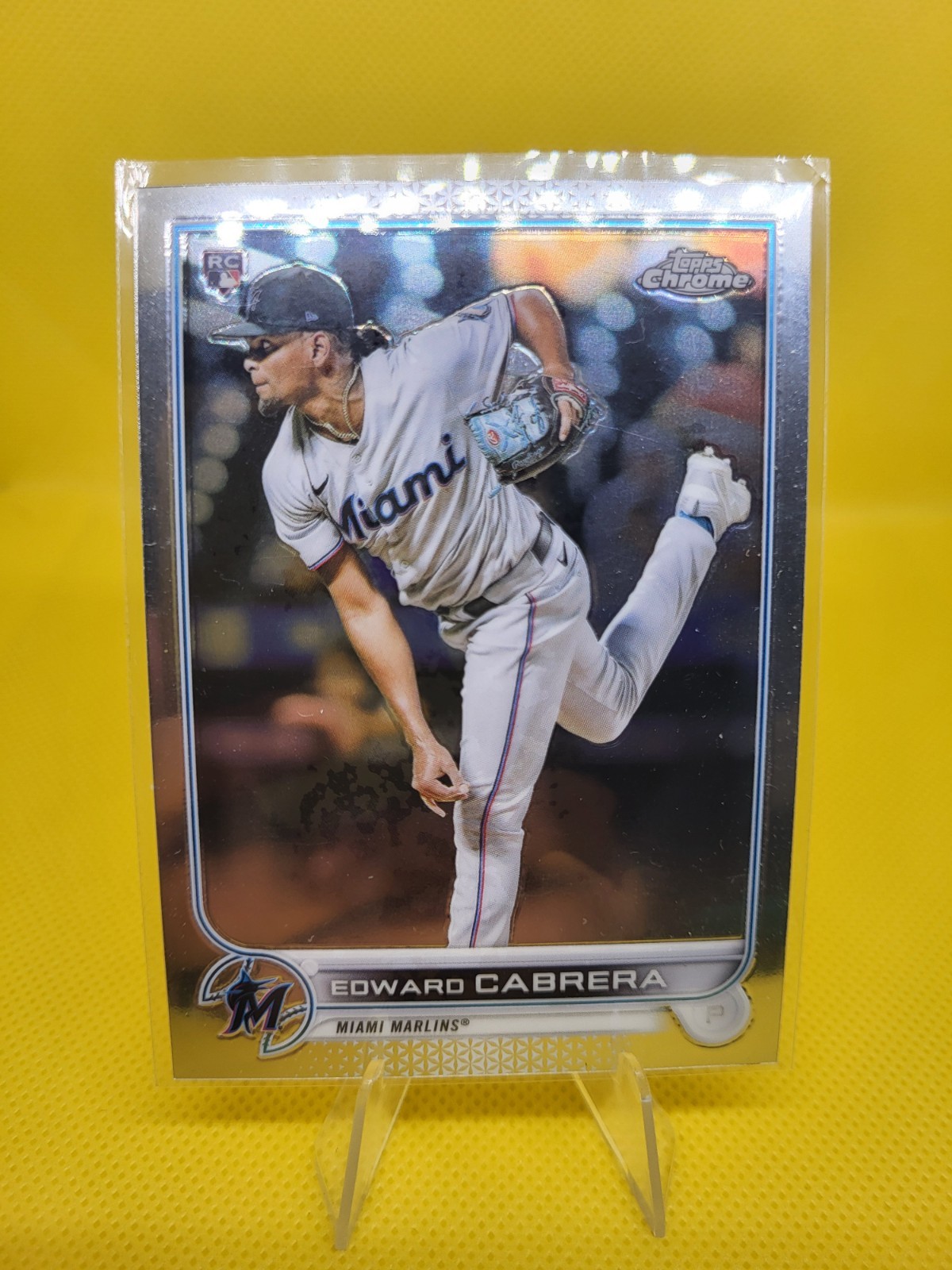 2022 Topps Chrome Edward Cabrera Rookie Miami Marlins #64