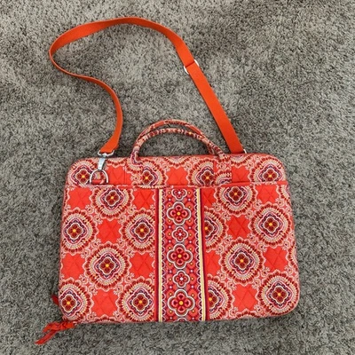 Vera Bradley Retired Paprika Quilted Laptop Messenger Bag Floral Hard Case - Image 1 of 4