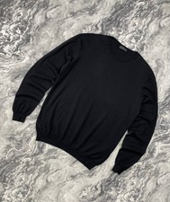 Prada Knit Sweater Cashmere Men Size 52 Black