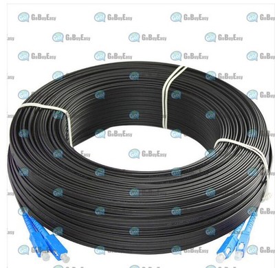 Outdoor SC SM Duplex FTTH Drop Patch Cord SC G657 Fiber Optic Cable Jumper 40M
