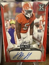 2023 Leaf Draft K.J. Henry RC Auto Commanders Clemson XRC Red