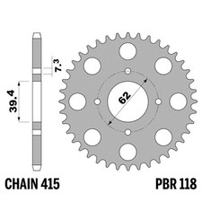 GARELLI BASIC / GARY 1-2 50 1988-1992 corona PBR passo 415 32 Denti Ferro