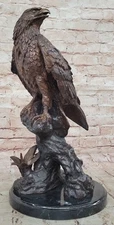 Statue Sculpture Eagle Bird Wildlife Art Deco Style Art Nouveau Style Bronze Sig