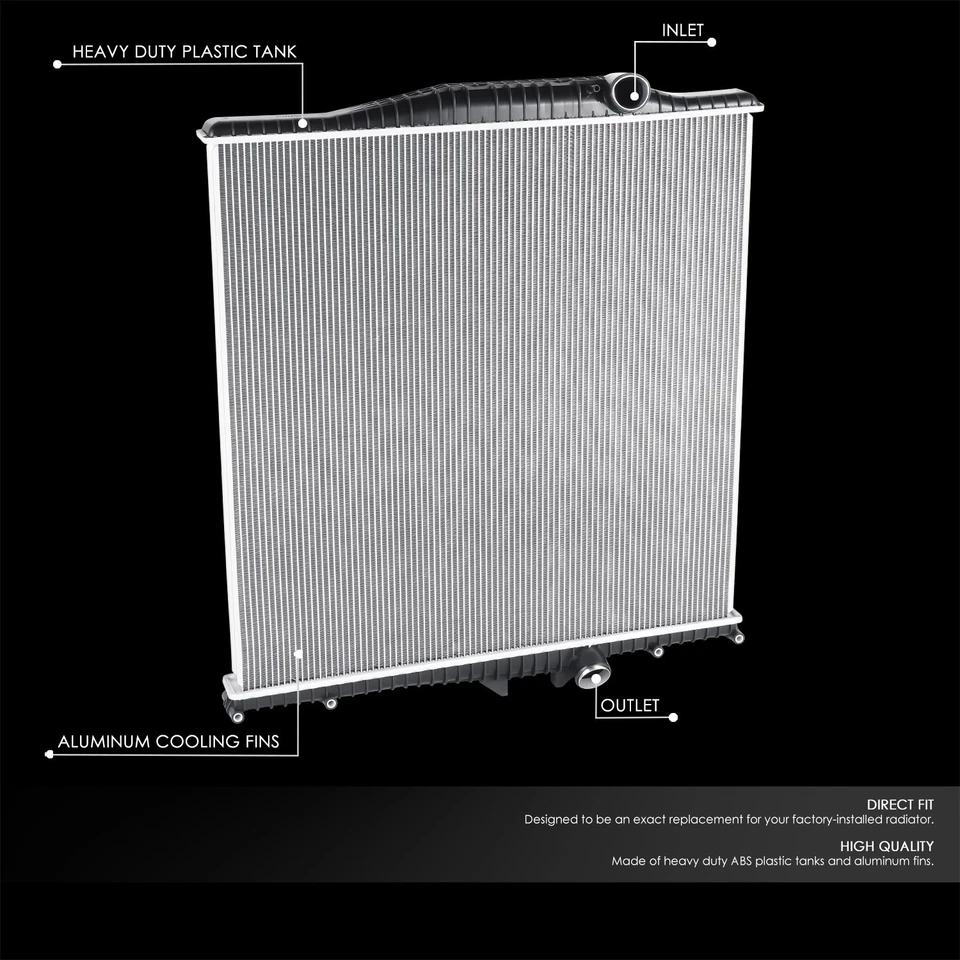 Radiador de refrigeración de 2 filas Fit 00-09 Volvo VT VNL VN VHD Mack CXN núcleo de aluminio Foto 2 de 4