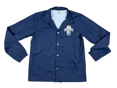 Red Bull Batalla Jacket Mens XL Blue Snap Front Windbreaker Rap Battle
