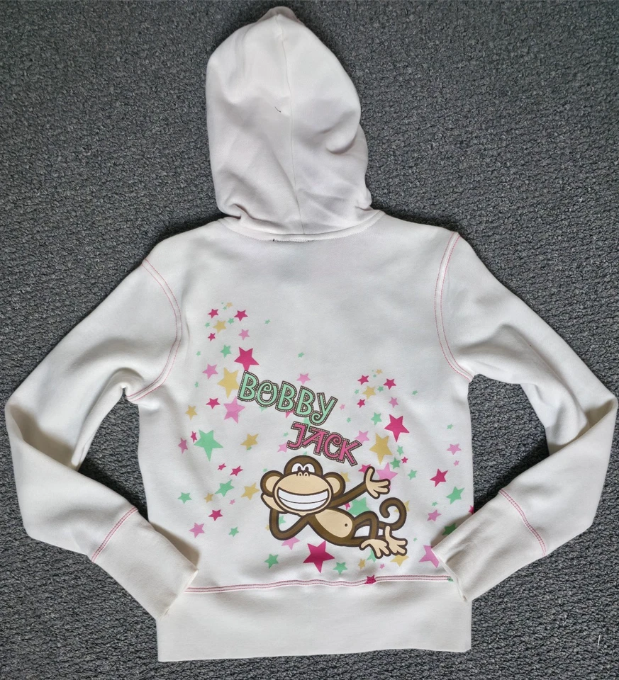 Bobby Jack Sudadera con Capucha Chaqueta Prendas Exteriores Niñas Medianas No a Esta Cara Nuevo Foto 2 de 2
