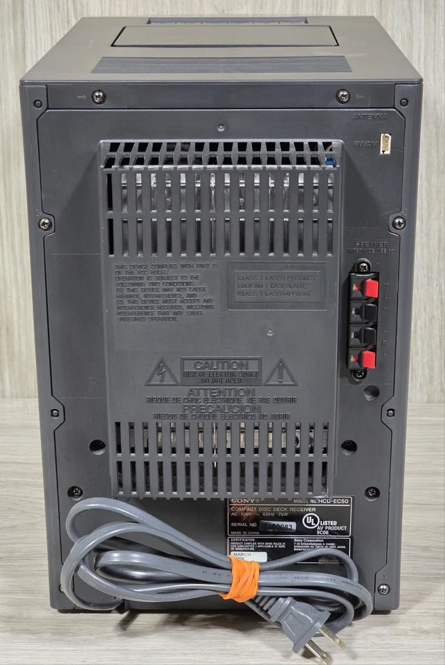 Sony MHC-EC50 Mini HiFi Stereo CD 3 Disc Changer AM/FM w/Remote - TESTED - - Image 3 of 4