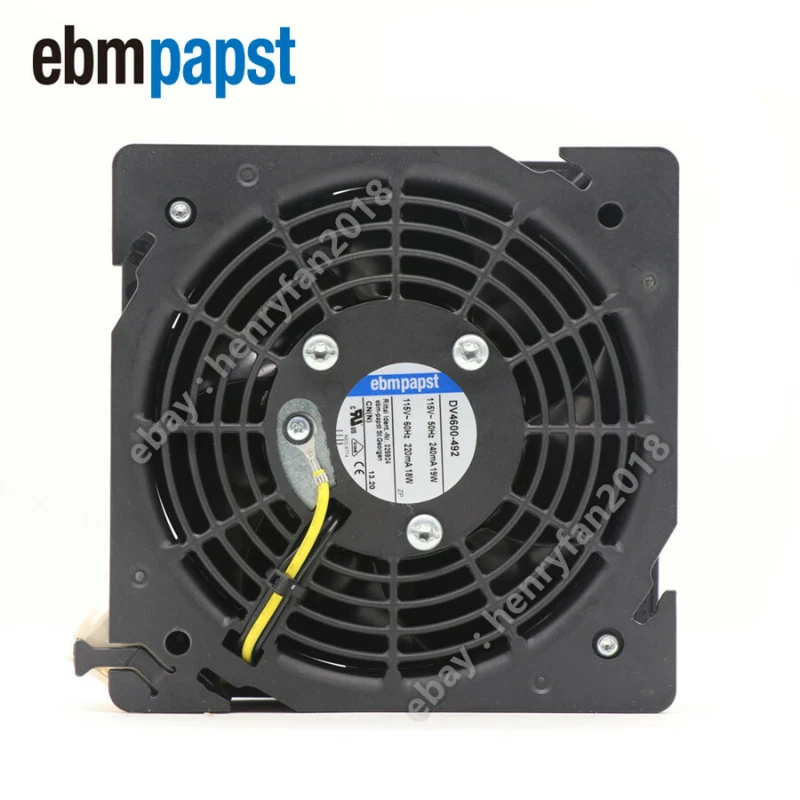 DV4600-492 Ebmpapst 115VAC Axial Fan 18/19W 240/220mA For Cabinet Cooling Fan - Image 2 of 4